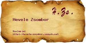 Hevele Zsombor névjegykártya
