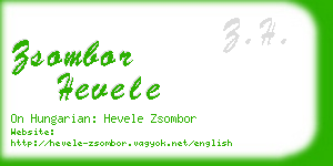 zsombor hevele business card